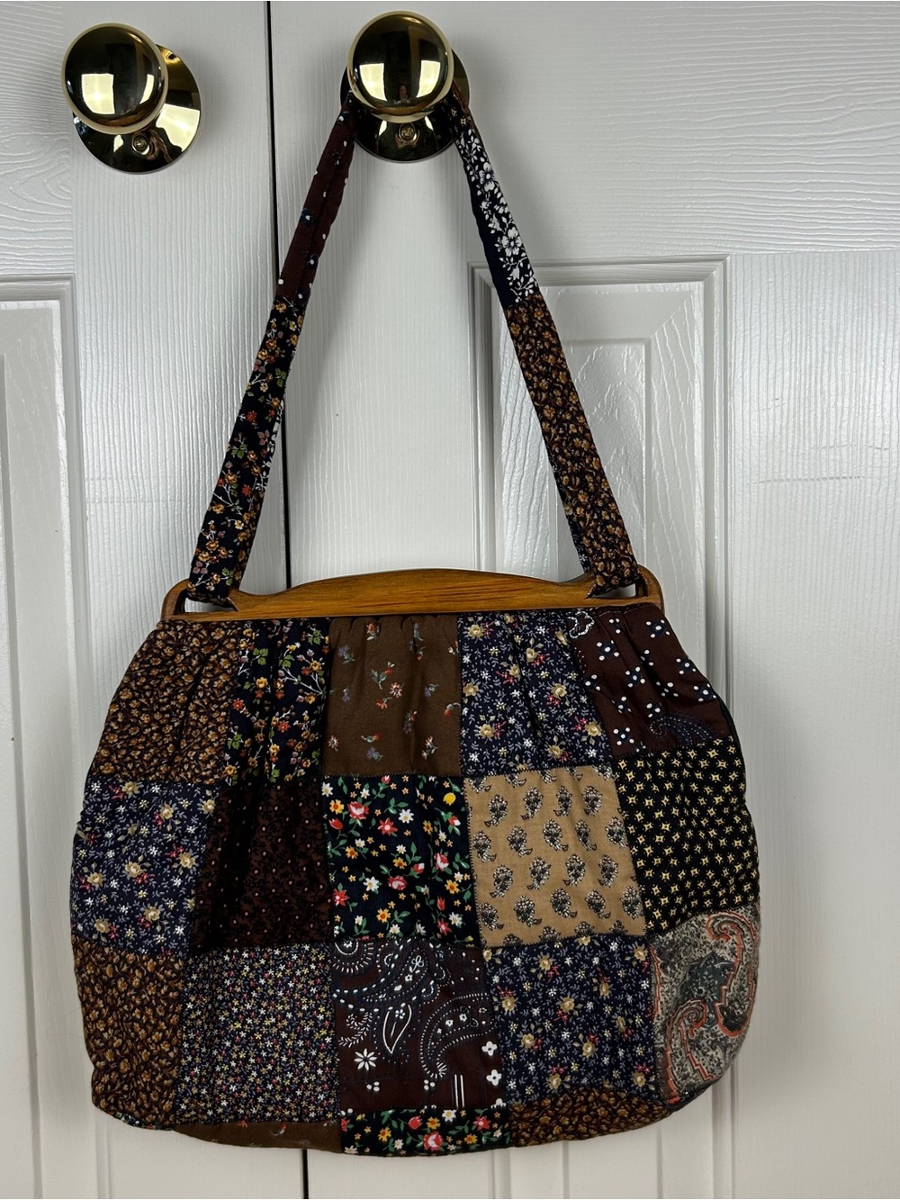 Vintage Handmade Quilted Patchwork Purse